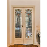 Warren 48 Inch Interior French Doors With Modern Internal Frosted Glass